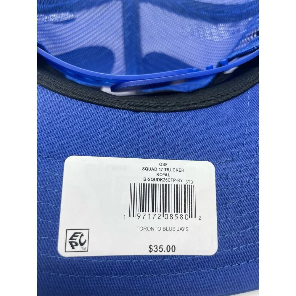 Toronto Blue‎ Jays 47 SnapBack Hat Royal Squad Adjustable Trucker Cap MLB NEW